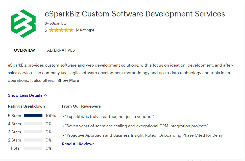 eSparkBiz Recognized Among Gartner’s Global Top Custom Software Development Services Providers 1 eSparkBiz Custom Software Development Services