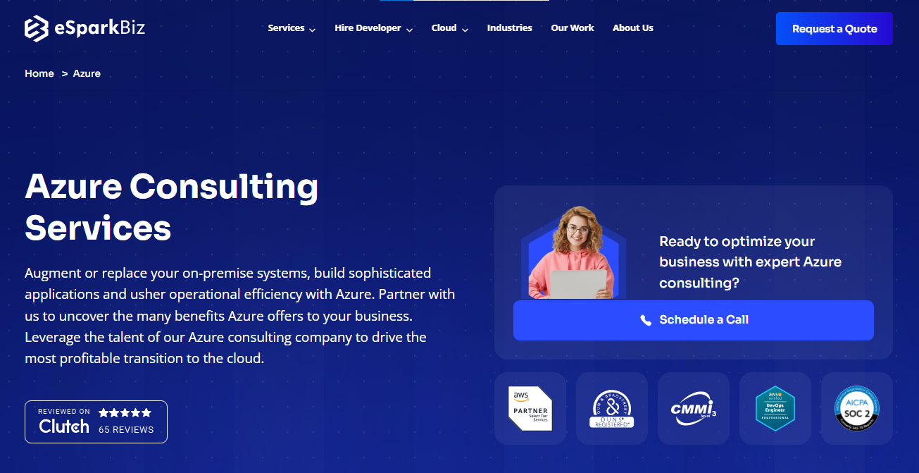 eSparkBiz Achieves Leading Position in Clutch’s Microsoft Azure Consulting Rankings 3 eSparkBiz Achieves Leading Position in Clutch’s Microsoft Azure Consulting Rankings