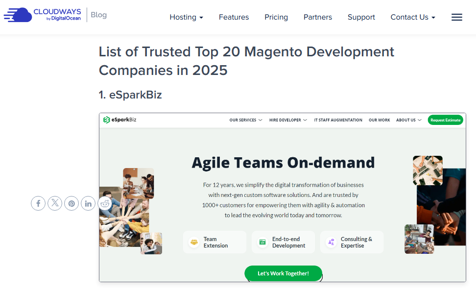 eSparkBiz Secures First Position in Cloudways’ List of Top Development Companies 2026 1 eSparkBiz Secures First Position in Cloudways’ List of Top Development Companies 2025