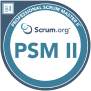 Official PSM II accreditation highlighting eSparkBiz commitment toward agile project management excellence.